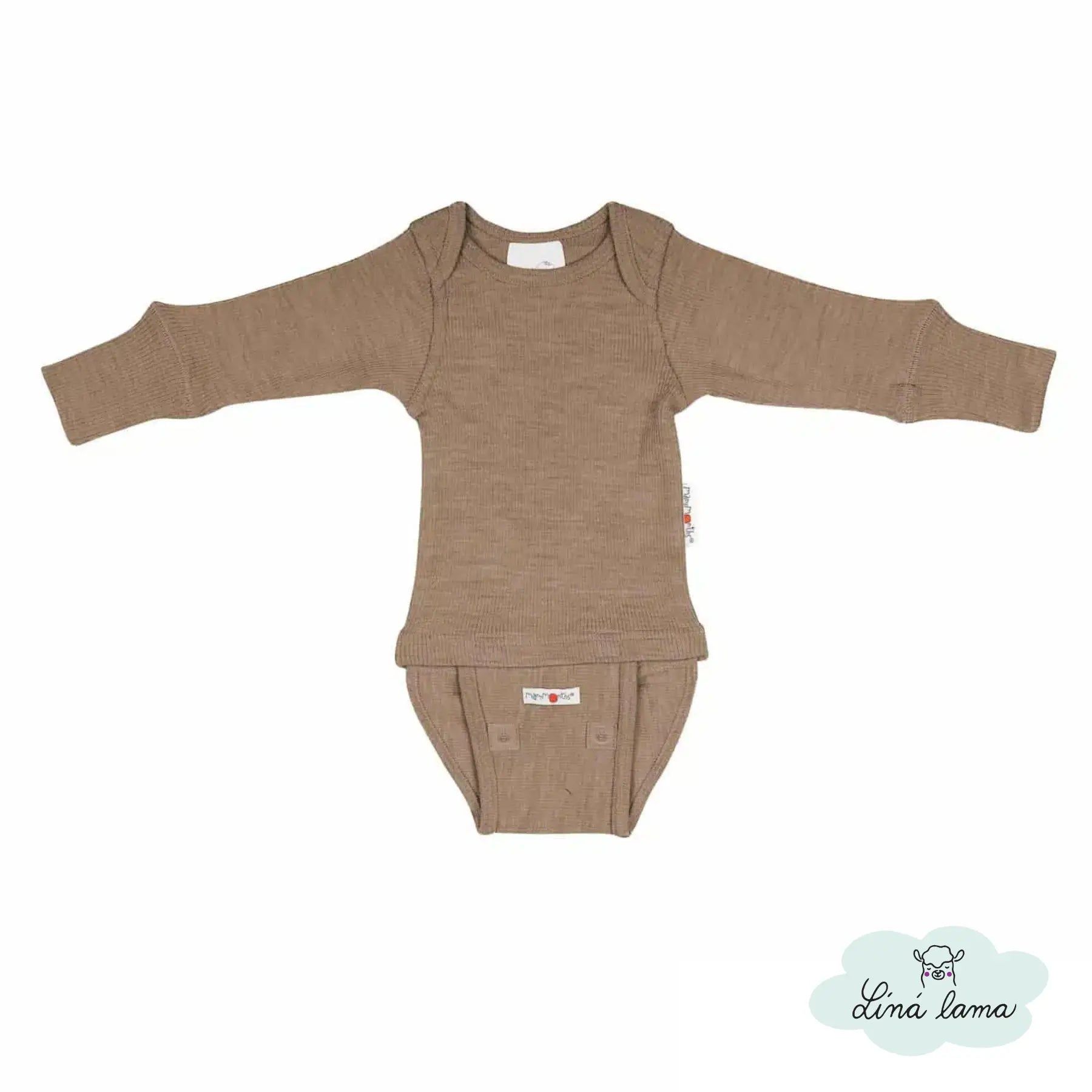 body tricko bezove hnede merino manymonths