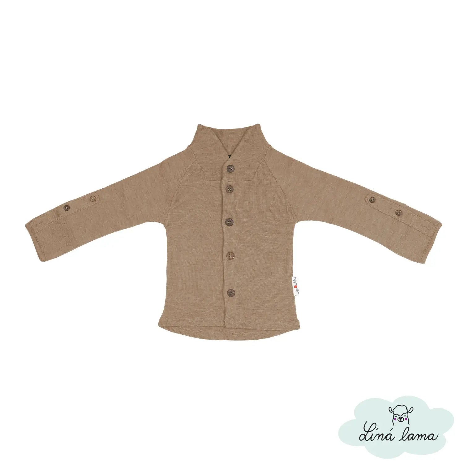 cardigan merino rostoucí hnědý